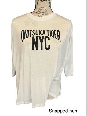 Onitsuka Tiger x Andrea Pompilio NYC Graphic Top XL EUC Adjustable Snap Hem
